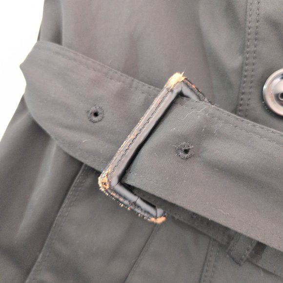 London Fog Women's Black Double-Breasted Trench Coat XS - Picture 7 of 12